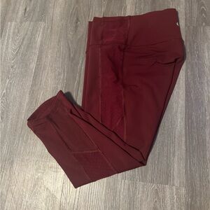 lululemon Womens athletica Wine Red Leggings Size 8